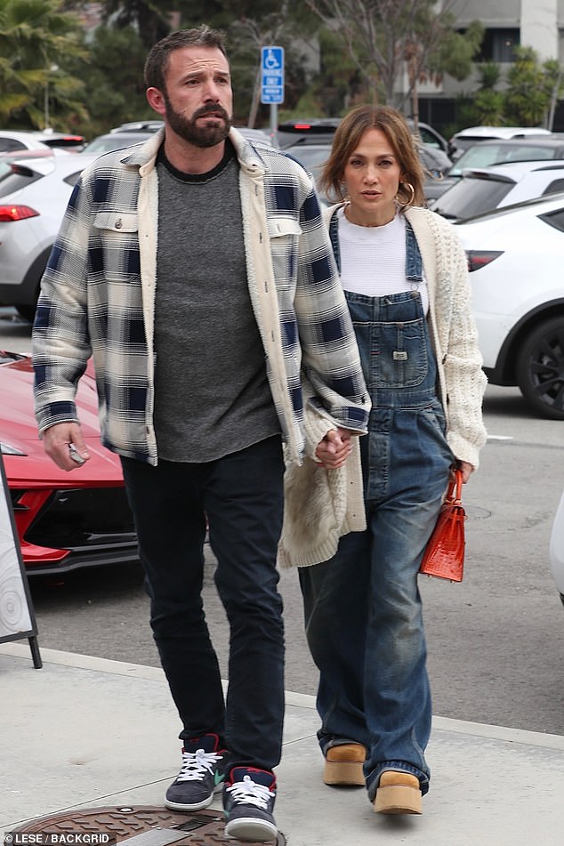 Jennifer Lopez and Ben Affleck emerge after riling up Jennifer Garner’s fans with confession about the secret love letters from singer he kept throughout marriage to actress