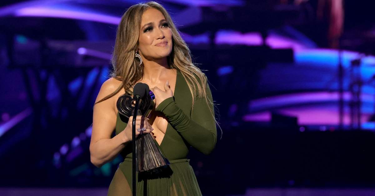 Jennifer Lopez shows off her killer body at the iheartradio Music Awards… as Lil Nas X and Olivia Rodrigo among the big winners at the event