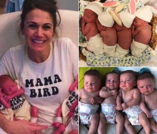 Mother gives birth to quadruplets, doctor amazed by their appearance; odds are 1 in 11 million.