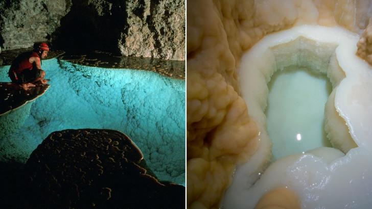 Amazing, never-before-seen pool of water discovered deep in New Mexico cave.